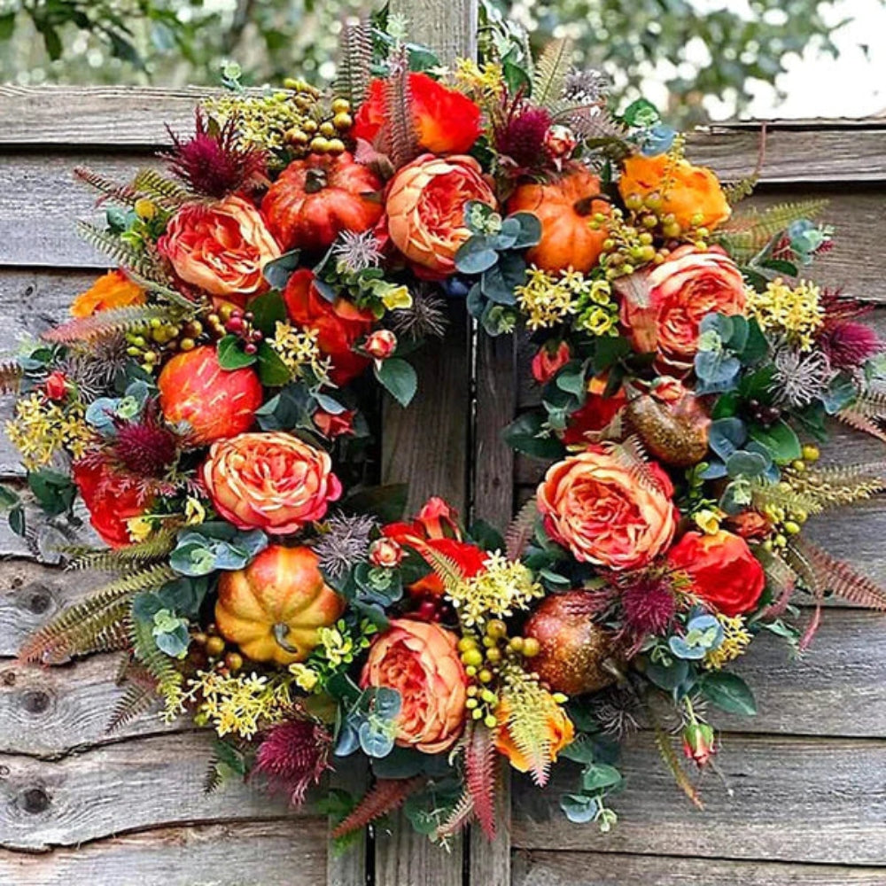 PetalGrace – Unik udendørs dekoration kunstig blomsterkrans