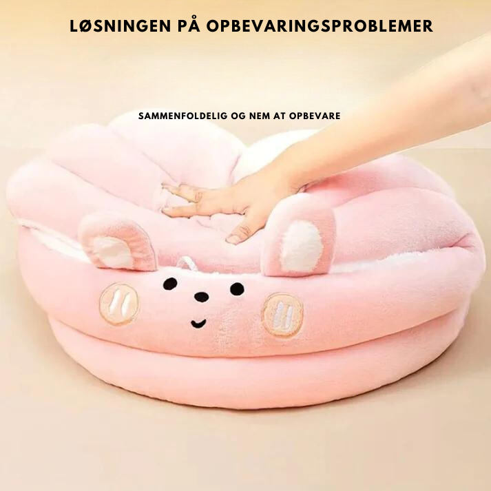 SnuggleNest – Sød kæledyrsseng med dyretema til hyggelig og sikker hvile