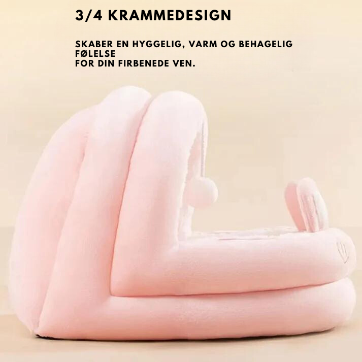 SnuggleNest – Sød kæledyrsseng med dyretema til hyggelig og sikker hvile