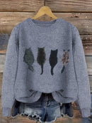 Nina sweater med afslappet pasform, rund halsudskæring og