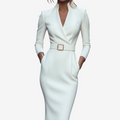 Dame V-Halset Bodycon Kjole