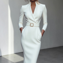 Dame V-Halset Bodycon Kjole
