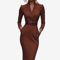 Dame V-Halset Bodycon Kjole