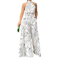 Eleni - Dame jumpsuit med bredde ben & print