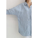 Elegant oversized skjorte fra Zariah med lange ærmer og