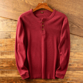 Mason – Let langærmet T-shirt med henley-krave