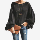 Dame Oversized Hulfærdig Strik Sweater
