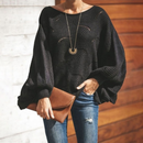 Dame Oversized Hulfærdig Strik Sweater