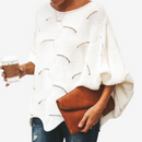 Dame Oversized Hulfærdig Strik Sweater