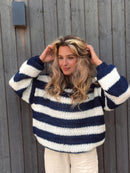 Lily - Overdimensioneret stribet sweater med rund hals og