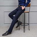 Perara slim fit bukser med flad front og minimalistisk