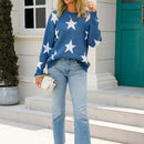 Celeste legende sweater med stjerneprint, rund