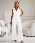Ondine - Elegant ærmeløs jumpsuit med bælte