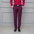 Perara slim fit bukser med flad front og minimalistisk