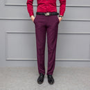 Perara slim fit bukser med flad front og minimalistisk