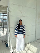 Lily - Overdimensioneret stribet sweater med rund hals og