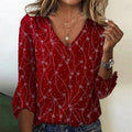 Aida - Vintage Elegance Trykt Bluse