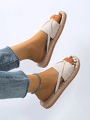 Netty - Chikke Fløjlssandaler Med Tå Og Afslappet Elegance