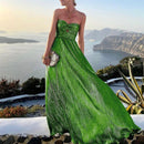 Patrice - Elegant lang maxikjole med off-shoulder og