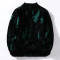 Stilfuld, printet sweater med lange ærmer og rund
