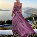Patrice - Elegant lang maxikjole med off-shoulder og