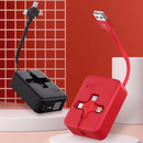 FlexCharge - 3 i 1 USB opladerkabel med kompakt og bærbart design