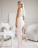 Ondine - Elegant ærmeløs jumpsuit med bælte