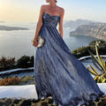 Patrice - Elegant lang maxikjole med off-shoulder og