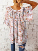Tracy elegant bluse med blomsterprint