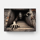 Hallowdepth - 3D Halloween-dørmåtte med optisk illusion