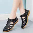 Dame slip-on sandaler med Velcro-strop