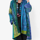 Lina - Kunstnerisk layering jakke med åbent frontdesign og