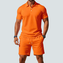 Mænds 2-dels Polo T-shirt og Shorts Sæt