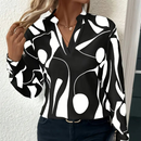 Vera - Casual langærmet bluse med abstrakt mønster