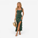 Dame Boho Blomster Maxi Kjole
