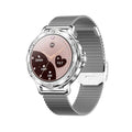 Elegant smartwatch med skarp, rund skærm