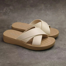 Dame slippers med krydsremme