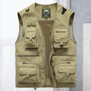 Lightweight men's outdoor vest with multiple pockets