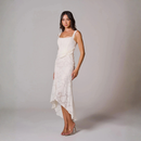 Kvindernes Off Shoulder Maxi Kjole med Rynket Talje
