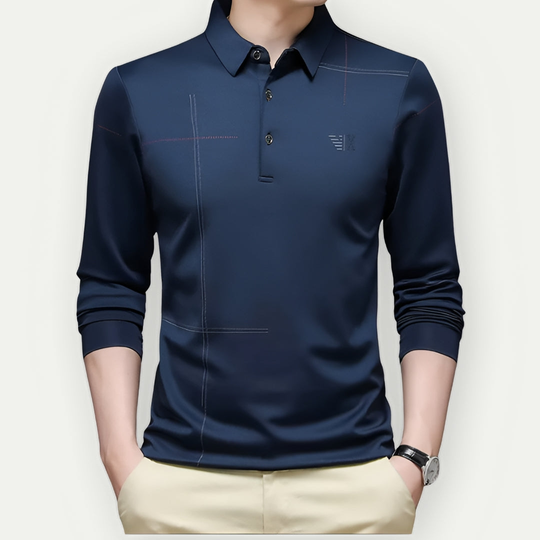 Liam - Klassisk langærmet polo med moderne elegance
