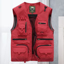Lightweight men's outdoor vest with multiple pockets