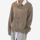 Dame Oversized Cardigan med Knapper
