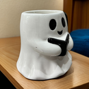 Søde Halloween-Spøgelsesmug med Bogdesign