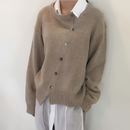 Dame Oversized Cardigan med Knapper