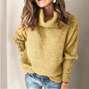 Dame langærmet turtleneck sweater