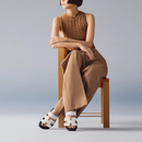 Dame Runde Tåsandaler med Slip-On Design