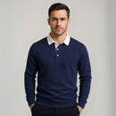 Jaxon - Langærmet poloshirt med polokrave med knaplukning