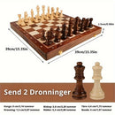 CrownChess - Elegant skaksæt med detaljerede brikker og