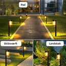 LumiPath - Solcelledrevne havelamper med retropæredesign