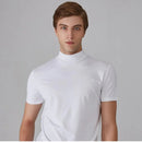 Theo - Kortærmet t-shirt med høj hals og slim fit